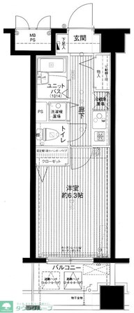 メインステージ赤坂IIの物件間取画像